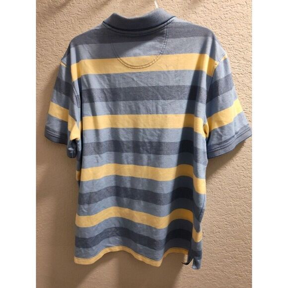 Izod Advantage Performance Natural Stretch Men's Polo XXL Blue Yellow Stripe - Picture 4 of 4